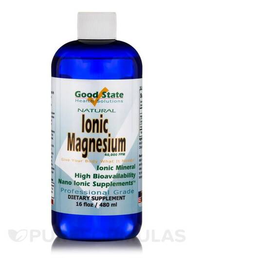 Основное фото товара Good State, Магний, Liquid Ionic Magnesium 40000 PPM, 480 мл