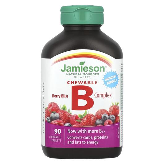 Основное фото товара B-комплекс, Chewable Vitamin B Complex Berry Bliss, 90 таблеток