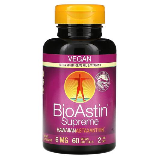 Основное фото товара Nutrex Hawaii, Астаксантин, BioAstin Supreme 6 mg, 60 капсул