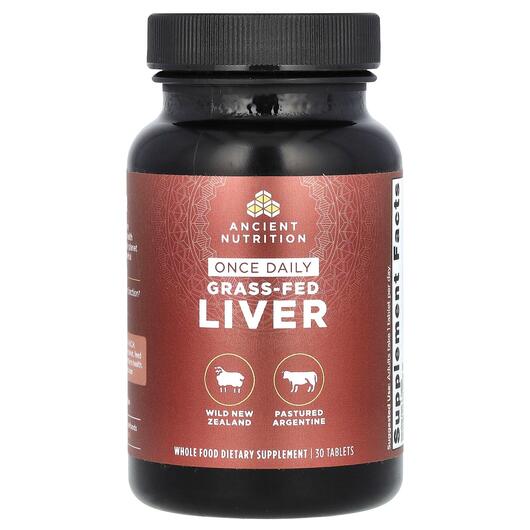 Основное фото товара Мультивитамины, Once Daily Grass-Fed Liver, 30 таблеток