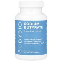 Бутират натрію Sodium Butyrate BodyBio 100 капсул