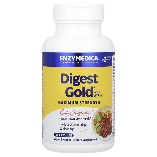 Основное фото товара Enzymedica, Ферменты с ATPro, Digest Gold with ATPro, 180 капсул