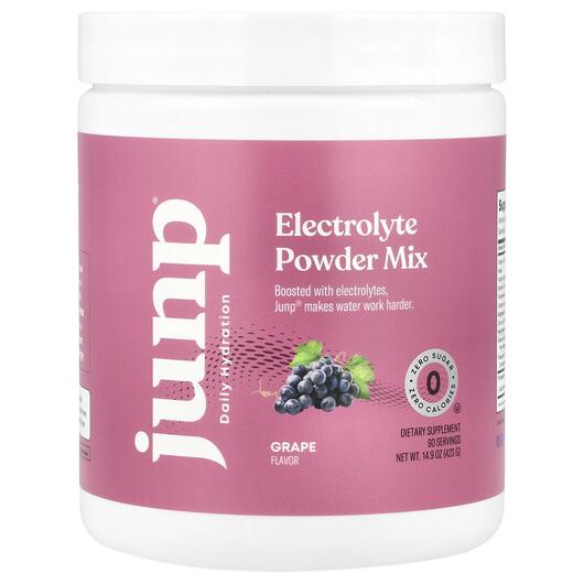 Основное фото товара JUNP Hydration, Электролиты, Electrolyte Powder Mix Grape, 423 г