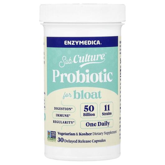 Основное фото товара Пробиотики, SubCulture Probiotic For Bloat 50 Billion, 30 капсул