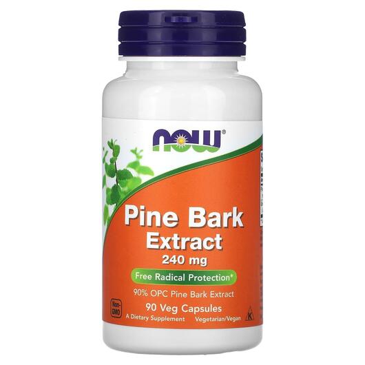 Основное фото товара Pine Bark Extract 240 mg, Экстракт сосновой коры 240 мг, 90 капсу