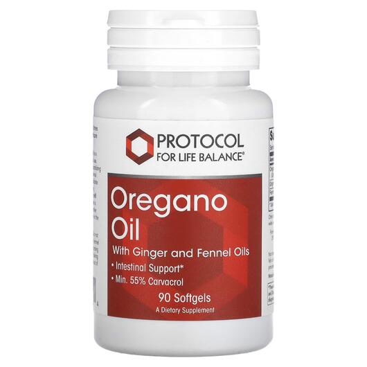 Основное фото товара Protocol for Life Balance, Масло орегано, Oregano Oil, 90 капсул
