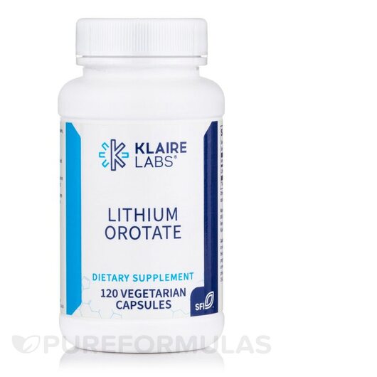 Основное фото товара Klaire Labs, Литий, Lithium Orotate, 120 капсул