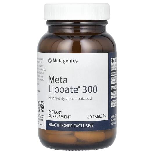 Основное фото товара Metagenics, Альфа-липоевая, Meta Lipoate 300, 60 таблеток