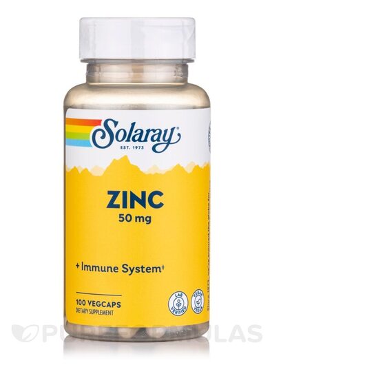 Основное фото товара Solaray, Цинк, Zinc 50 mg, 100 капсул