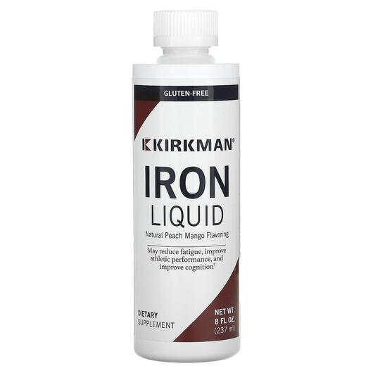 Основное фото товара Kirkman, Железо, Iron Liquid Natural Peach-Mango, 237 мл