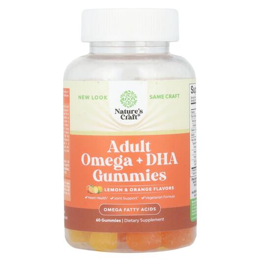 Основное фото товара ДГК, Adult Omega + DHA Gummies Lemon & Orange, 60 таблеток