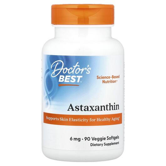 Основное фото товара Астаксантин с AstaReal 6 мг, Astaxanthin with AstaReal, 90 капсул