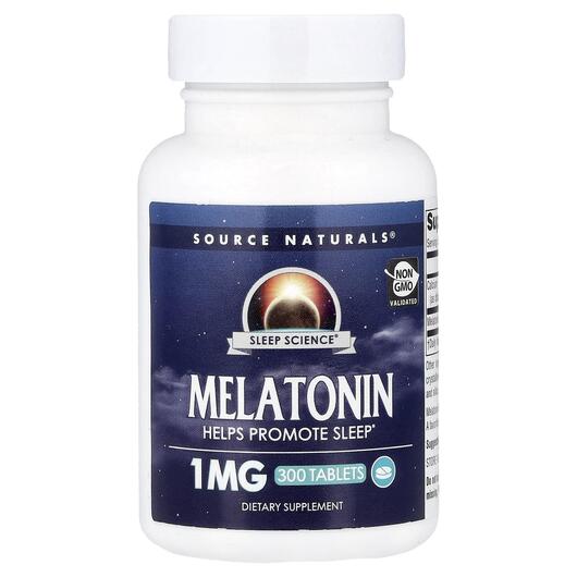 Основное фото товара Source Naturals, Мелатонин 1 мг, Melatonin 1 mg 300, 300 таблеток