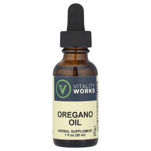 Основное фото товара Vitality Works, Масло орегано, Oregano Oil, 30 мл