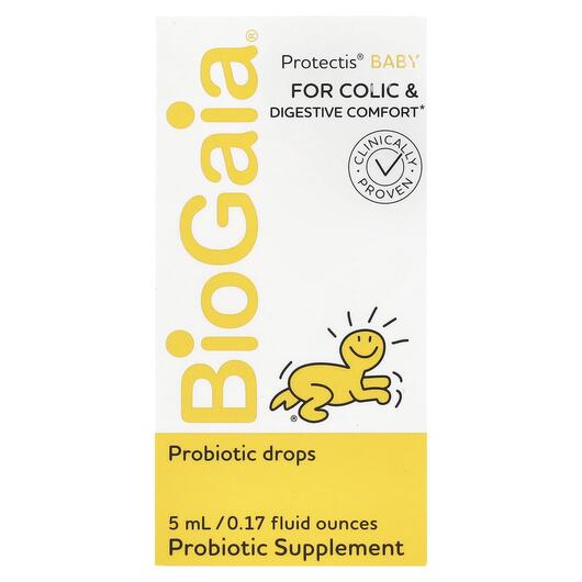 Основне фото товара BioGaia, ProTectis Baby drops for Colic, Засоби від кольок, 5 мл