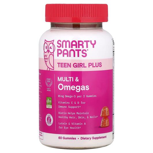 Основное фото товара Multi & Omegas Gummies Teen Girl Plus Mango Orange, Омега 3, 