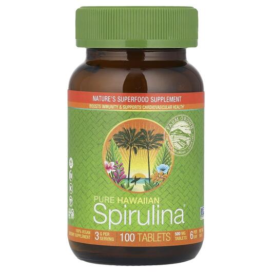 Основное фото товара Гавайская спирулина 500 мг, Pure Hawaiian Spirulina, 100 таблеток