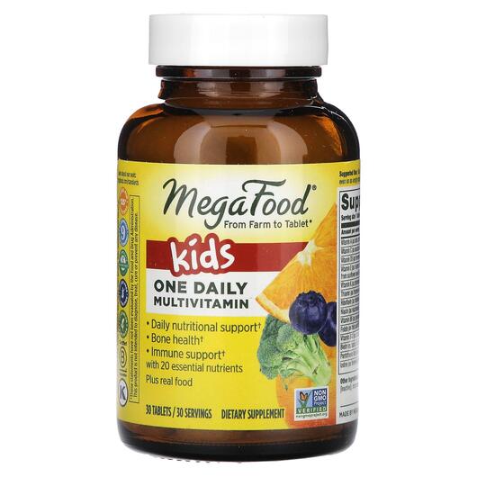 Основное фото товара MegaFood, Мультивитамины для детей, Kids One Daily, 30 таблеток