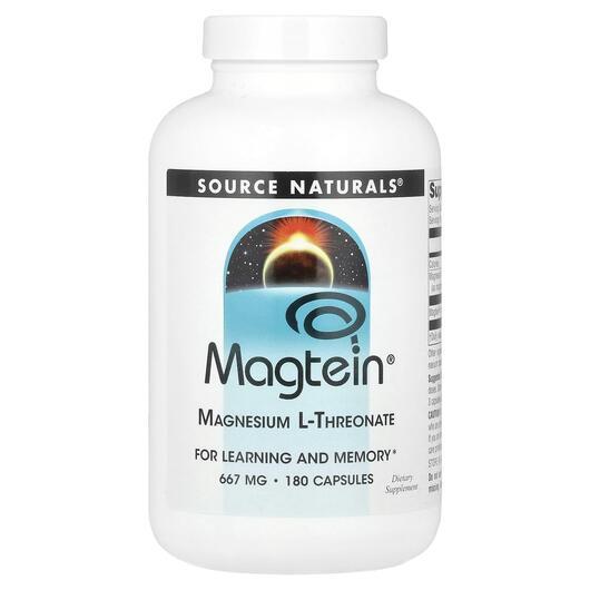 Основное фото товара L-Треоната магния, Magtein Magnesium L-Threonate 180, 180 капсул