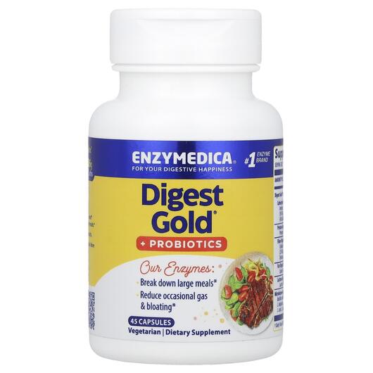 Основное фото товара Ферменты с Пробиотиками, Digest Gold + Probiotics, 45 капсул