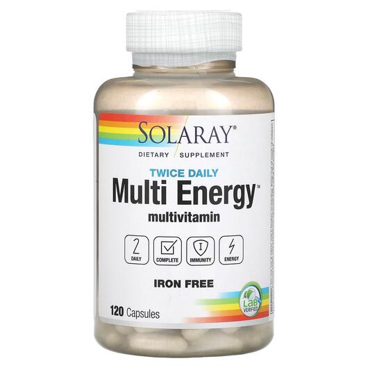 Основное фото товара Twice Daily Multi Energy Multivitamin Iron, Мультивитамины, 120 к