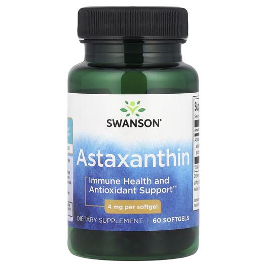 Основное фото товара Swanson, Астаксантин 4 мг, Astaxanthin, 60 капсул