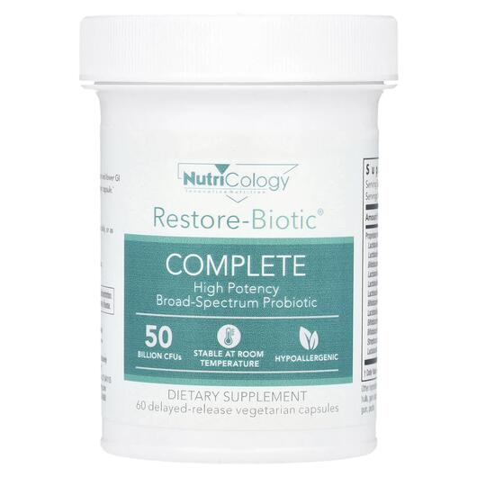 Основное фото товара Пробиотики, Restore-Biotic Complete 50 Billion, 60 капсул