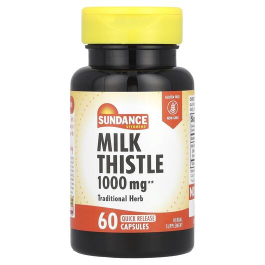 Основное фото товара Sundance Vitamins, Расторопша, Milk Thistle 1000 mg, 60 капсул