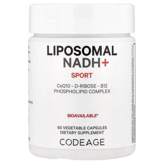 Основное фото товара CodeAge, НАДН кофермент, Liposomal NADH+ Sport, 60 капсул