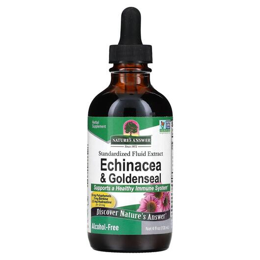 Основное фото товара Эхинацея, Echinacea & Goldenseal Alcohol-Free, 120 мл