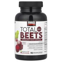 Total Beets 1800 mg Красная свекла Force Factor 90 капсул
