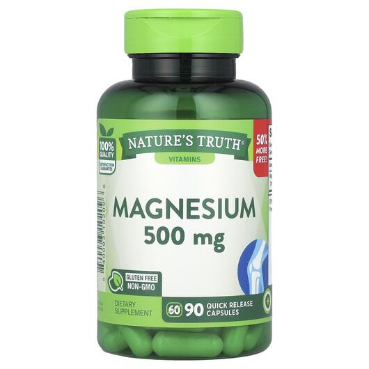 Основное фото товара Nature's Truth, Магний, Magnesium Oxide 500 mg, 90 капсул