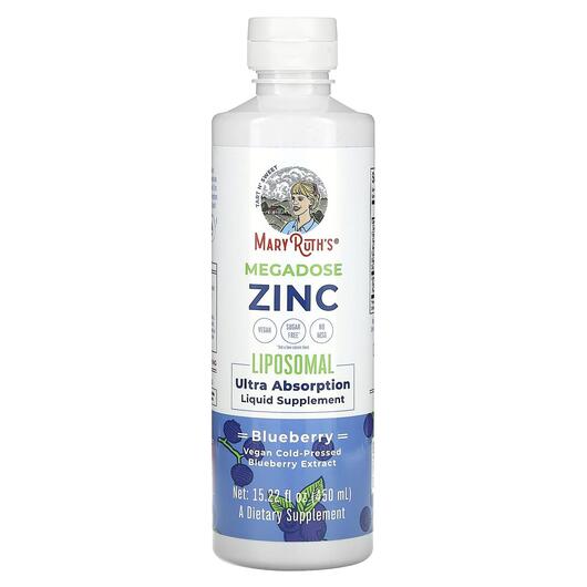 Основное фото товара MaryRuth's, Голубика, Megadose Zinc Liposomal Blueberry, 450