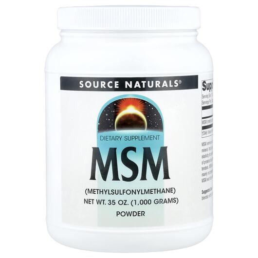 Основное фото товара Source Naturals, Метилсульфонилметан МСМ, MSM Powder, 1000 г