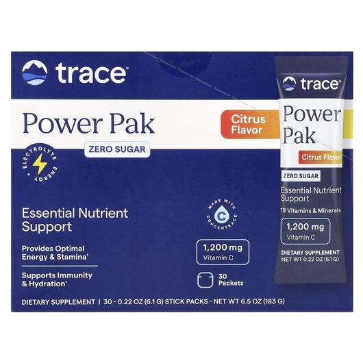 Основное фото товара Electrolyte Stamina PowerPak Sugar Free Citrus, Электролиты, 30 ш