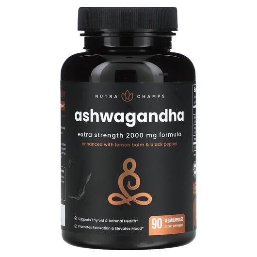 Основное фото товара Ашваганда, Ashwagandha Extra Strength 2000 mg, 90 капсул