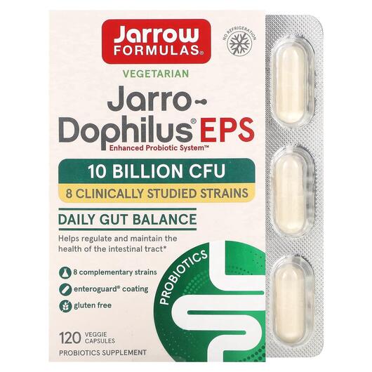 Основное фото товара Пробиотики 5 млрд, Jarro Dophilus EPS, 120 капсул