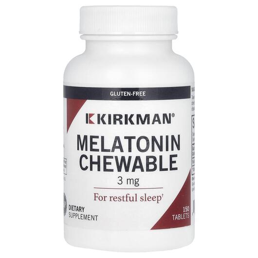 Основное фото товара Kirkman, Мелатонин 3 мг, Melatonin Chewable 3 mg, 150 таблеток