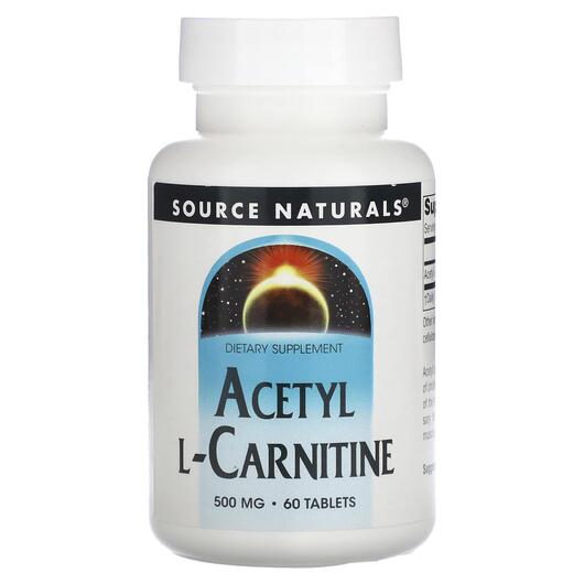 Основное фото товара Acetyl L-Carnitine 500 mg 60, Ацетил L-Карнитин 500 мг, 60 таблет