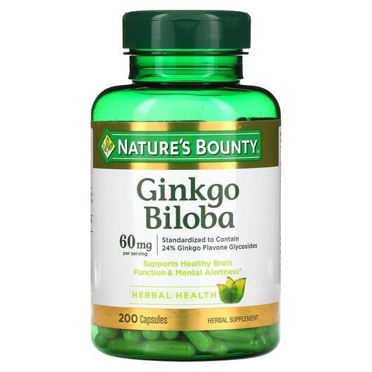 Основное фото товара Nature's Bounty, Гинкго Билоба 60 мл, Ginkgo Biloba, 200 кап