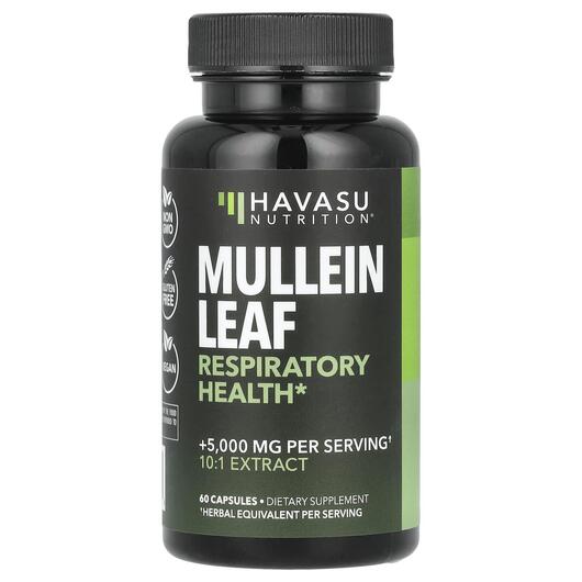 Основное фото товара Экстракт Листьев Коровяка, Mullein Leaf 5000 mg, 60 капсул