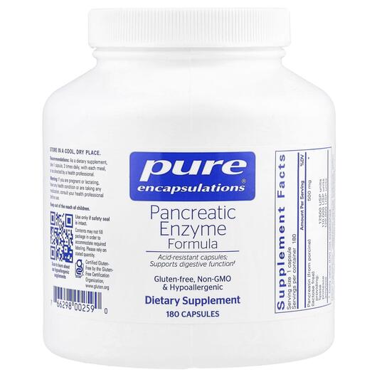 Основное фото товара Ферменты, Pancreatic Enzyme Formula, 180 капсул