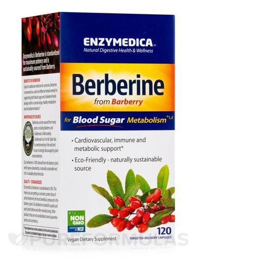 Основное фото товара Enzymedica, Барбарис, Berberine, 120 капсул
