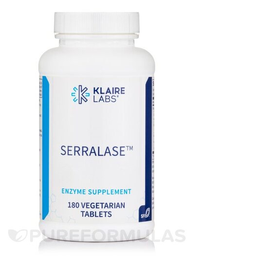 Основное фото товара Klaire Labs, Ферменты, Serralase, 180 таблеток