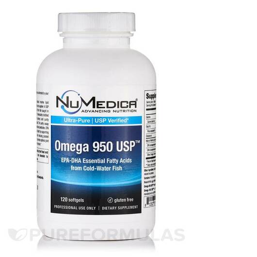Основное фото товара NuMedica, Омега 3, Omega 950, 120 капсул