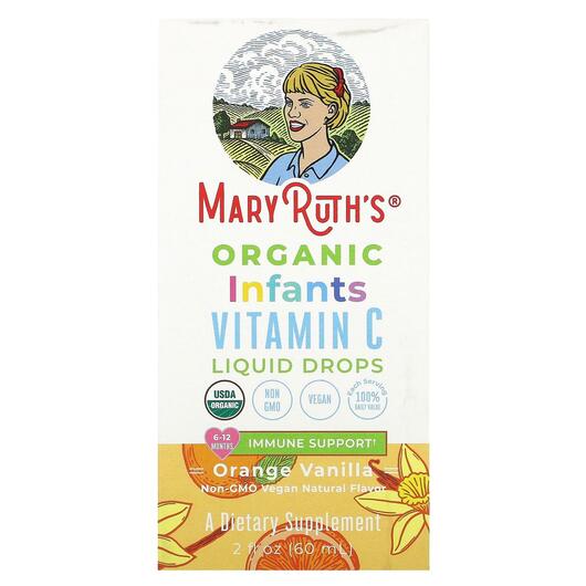 Основное фото товара Infants Vitamin C Liquid Drops 0-12 Months Orange, Витамин C, 60 