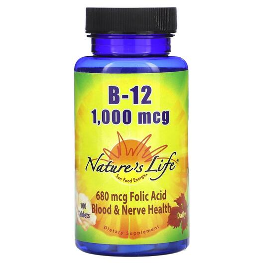 Основное фото товара Natures Life, Витамин B12 Кобаламин, B-12 1000 mcg, 100 таблеток