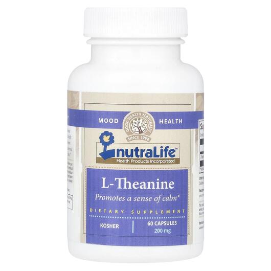 Основное фото товара NutraLife, L-Теанин 200 мг, L-Theanine 200 mg, 60 капсул