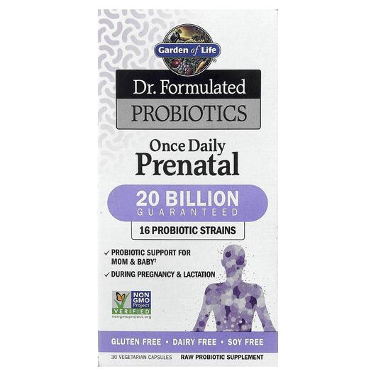 Основное фото товара Once Daily Prenatal Probiotics, Пробиотики для беременных, 30 кап