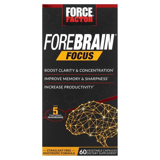Основное фото товара Force Factor, Поддержка мозга, Forebrain Focus, 60 капсул